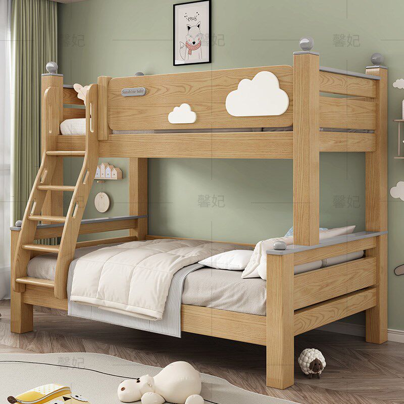 全实木上下床双层床白蜡木高低床小户型子母床上下铺木床儿童床