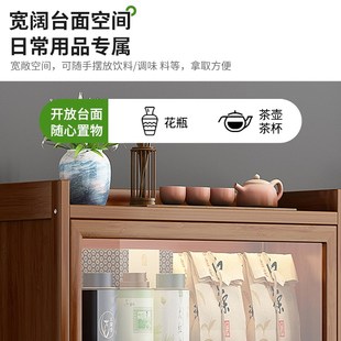茶架子置物架多层楠竹收纳柜客厅小型博古架茶室茶具架茶叶展示柜