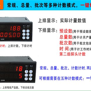 工业计数器红外线电子自动感应数显输送带点数机流水线计件记数器