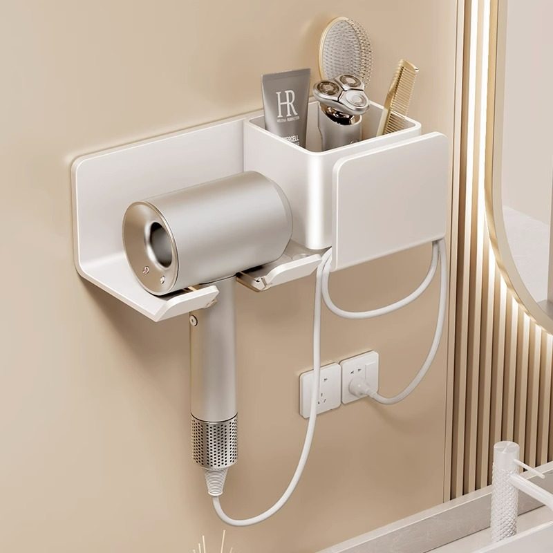 吹风机置物架化妆室浴室壁挂式支架厕所洗漱台洗手间免打孔收纳层,收纳整理,吹风机防尘袋/罩/架,淘宝优惠券,粉丝福利购,淘宝优惠卷
