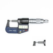 电子数显千分尺单双扁尖头单双圆头管壁厚刀口叶片小头花键千分尺