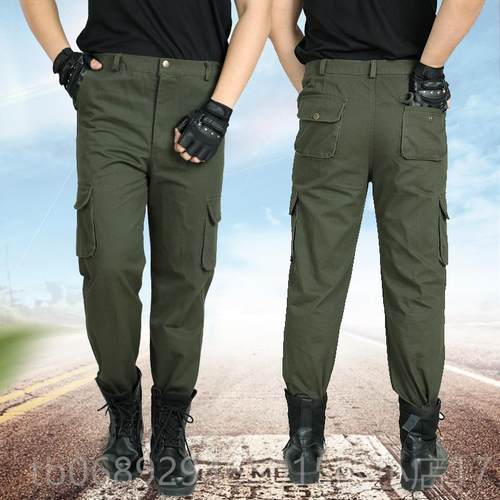 正品工作服裤子男耐春秋口袋纯棉防烫宽磨汽松电焊工人修工多地劳