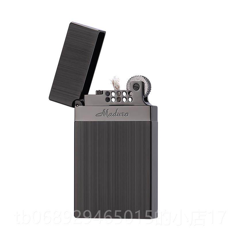 正品意大利Mduro朗火声打火机煤轮油钢音打机正a品拉丝砂响铜打火