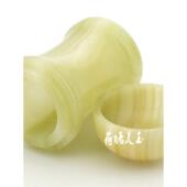 正品 然叶阿富汗玉玉白玉石牙签盒摆件牙签罐有盖天工艺品礼品小茶