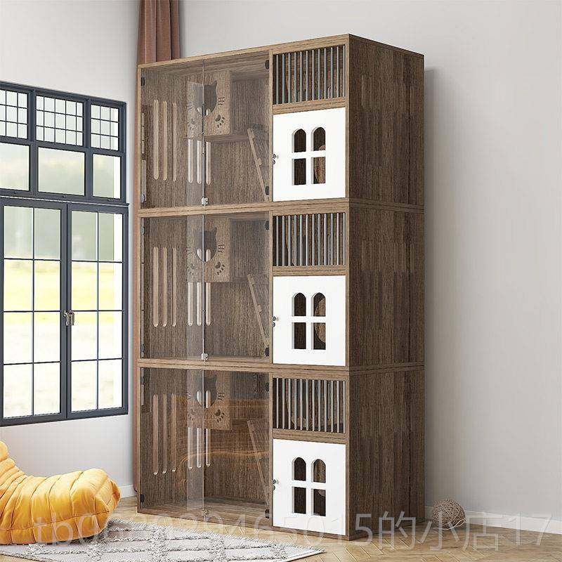 正品笼别墅家用实木猫猫笼室内璃柜猫舍猫屋猫豪华钢化玻多层猫咪,宠物/宠物食品及用品,狗笼子,淘宝优惠券,粉丝福利购,淘宝优惠卷