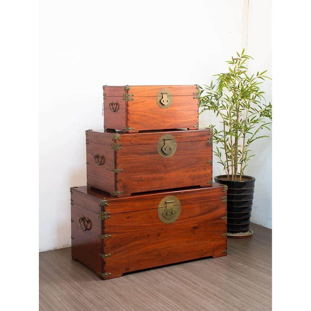 香樟木箱子陪嫁樟木箱香樟全樟木衣箱收纳字画底座收藏古典书画