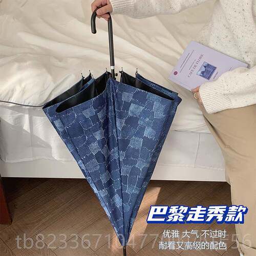高档msho走款~禁欲系秀复古雨伞自动外晴防雨两用太阳伞防晒紫线