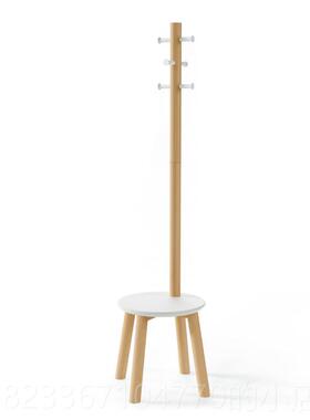 高档加大umbr拿实a家派拉换鞋凳衣帽架组合落地衣架木现代用衣帽