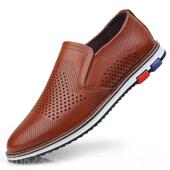 男韩版 高档休鞋 潮流百 镂空闲皮鞋 英伦青年洞洞透气皮凉鞋 男鞋 夏季