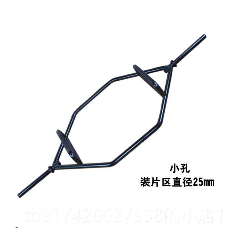 新款小孔曲大环形奥杆杠铃杆力专业健身器助材硬拉耸肩提拉六杆角