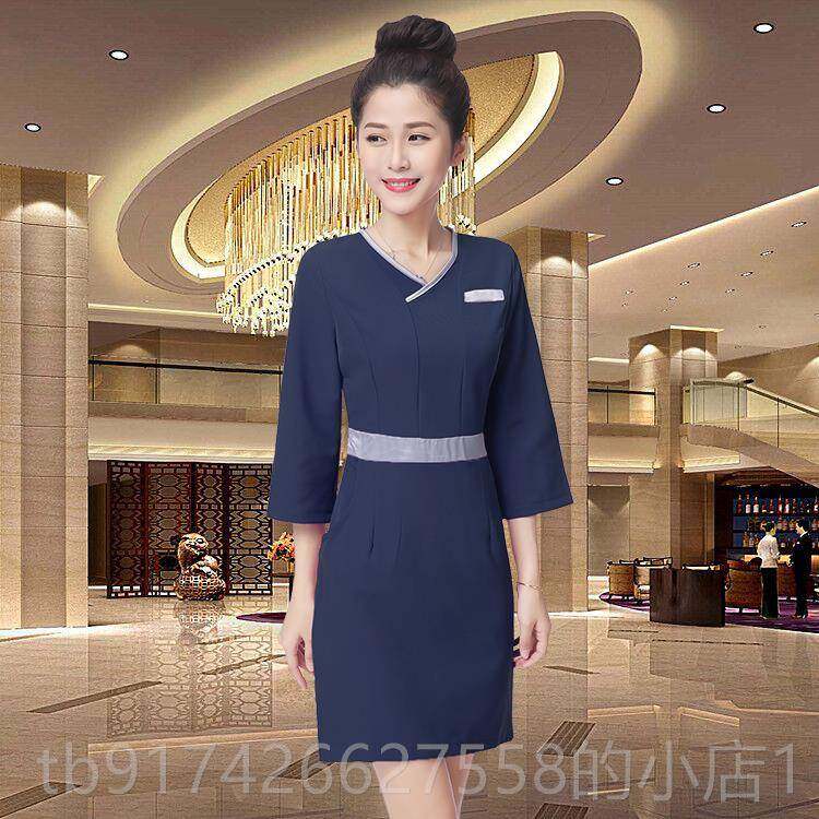 新款服美容师作服师女套装工秋冬新款时尚上班洋装养生技美容院工