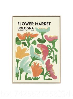 新款RFLOWE MA众RKER海报装新饰画韩国抽象清小ins风碎花北欧装饰