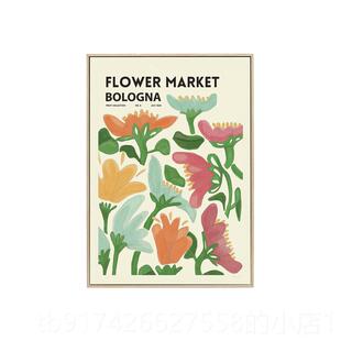新款RFLOWE MA众RKER海报装新饰画韩国抽象清小ins风碎花北欧装饰