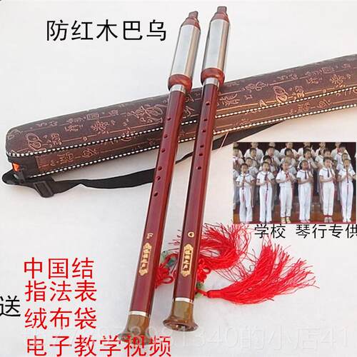 高档初学巴乐器7孔竖吹彷红木巴乌初脂学可拆环氧树木乌G调F调c卸