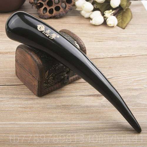 高档点犀天然角水牛点穴位棒胆经敲推肝经足按锤摩器家用瘦腿面部