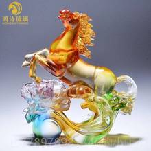 高档琉柜马工艺品办公室客厅酒装饰摆件送领导生礼物男士实用高日