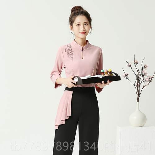 高档养生师美套容师工作服女高级足浴式中足疗工装按摩会所美容院