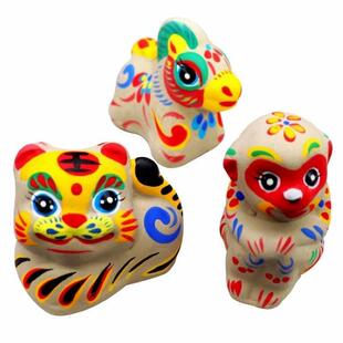 十二生肖摆件中式家居装饰民间泥人泥塑生肖属相手工艺品生日礼物