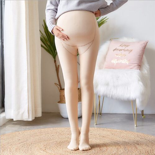 孕妇光腿肉色神器秋冬季加厚加绒托腹裤保暖裤女外穿肤色打底裤袜