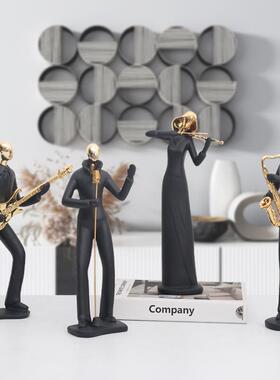 北欧简约抽象音乐舞蹈雕塑人物摆件民宿酒店婚庆公寓别墅装饰品