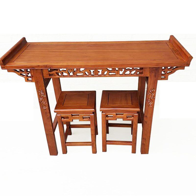 学生课桌实木补习培训班辅导桌国学书法美术桌特价中小学生课桌椅