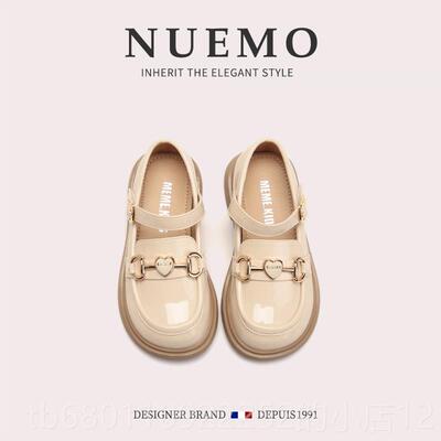 正品NU台EMO法国风潮牌童鞋~童舞演出皮鞋豆豆鞋春季儿童乐福女鞋
