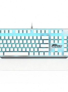 RK ROYAL KLUDGE 920手托可拆卸插拔轴机械键盘 白色 黑轴 冰蓝光