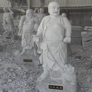石雕十八罗汉雕像花岗岩人物圆雕十八罗汉天王雕刻石材人物石雕
