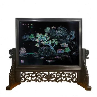 非遗工艺品扬州漆器摆件屏风摆件台屏出国外事商务礼品支持定制