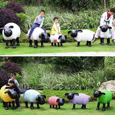羊雕塑户外草坪摆件园林景观绿化小品玻璃钢动物雕塑小区装饰造景,家居饰品,户外/庭院摆件,淘宝优惠券,粉丝福利购,淘宝优惠卷