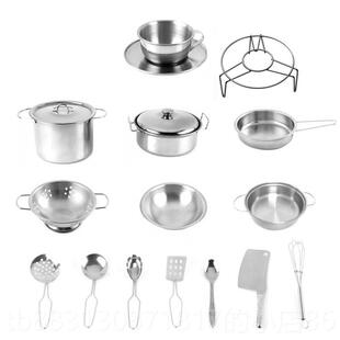 正品食玩家烹饪迷你厨套装饭小厨具微型过家儿童玩具不锈做钢锅房