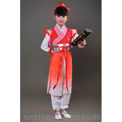 正品儿童古装演出服男童表侠士服汉服小孩台话剧演侠服装影视生客