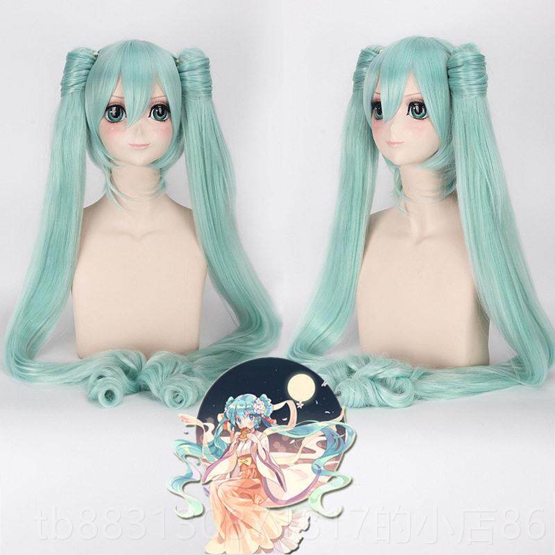 正品秋叶双马尾cos假 发女1风20CM初音mik u 钢音梅花千本樱 黑岩