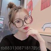 正品 睛韩潮眼可配 镜近视女抗蓝光防辐射素颜框神器大脸黑网红眼版