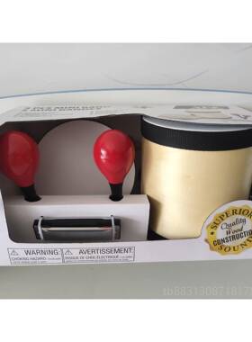 正品EREADY C外贸木质亲鼓子早教奥尔夫A教具 打击乐器 铃双面鼓