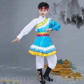 儿族藏族舞演出服蹈装 童六一新款 民蒙古表演服水袖 正品 服装 女童表