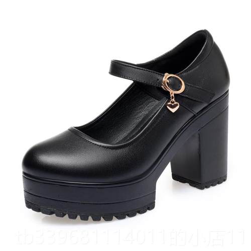 高档中老年旗袍女特走秀鞋高跟鞋不累脚鞋真模皮底软皮妈软妈单鞋