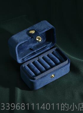 高档taiy戒指盒欧式m复古手制作高戒档指收纳盒便工携迷你旅行首