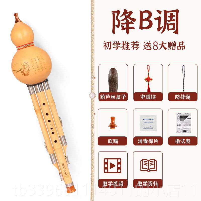 高档新艺楠乐竹葫芦丝降B调调小C学生入器初学成人门零基础乐器
