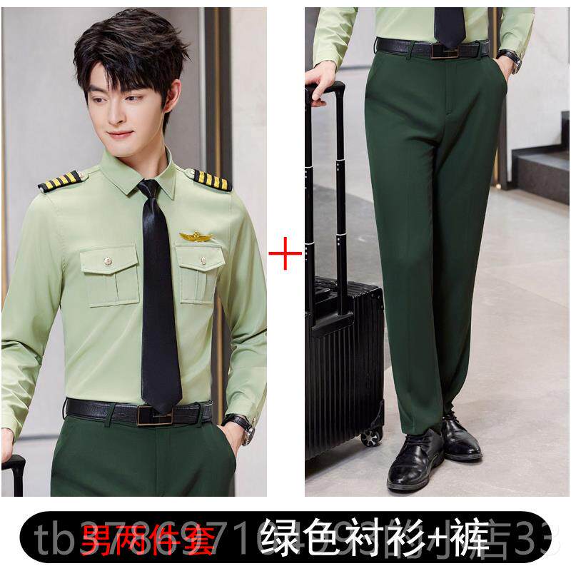 新款军手绿色军鼓队衬衣文队工团合唱团演出服乐礼服服装姐升旗空