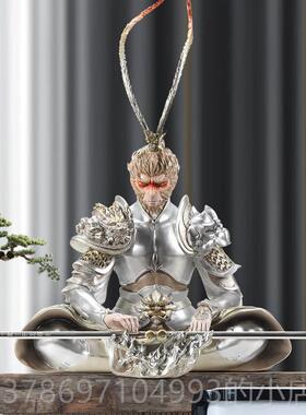 新款斗战胜客佛摆空件齐天大圣面孙悟厅玄关办公室桌摆设乔迁新居