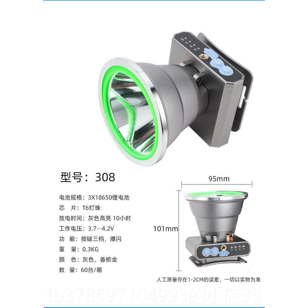 新款户雅纳LD强光头灯充电超亮远射外头式钓鱼灯戴电筒E铝合金100
