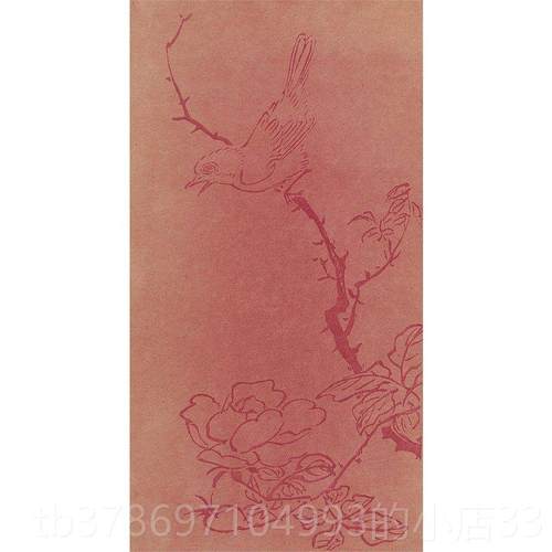 新款粉花没骨喷信笺婚书小纸微纸宣纸绢布作册页文房书法品纸小品