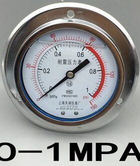 抗震轴向带边耐震压力表 YN-100ZT 1MPA 140PSi YTN100ZT