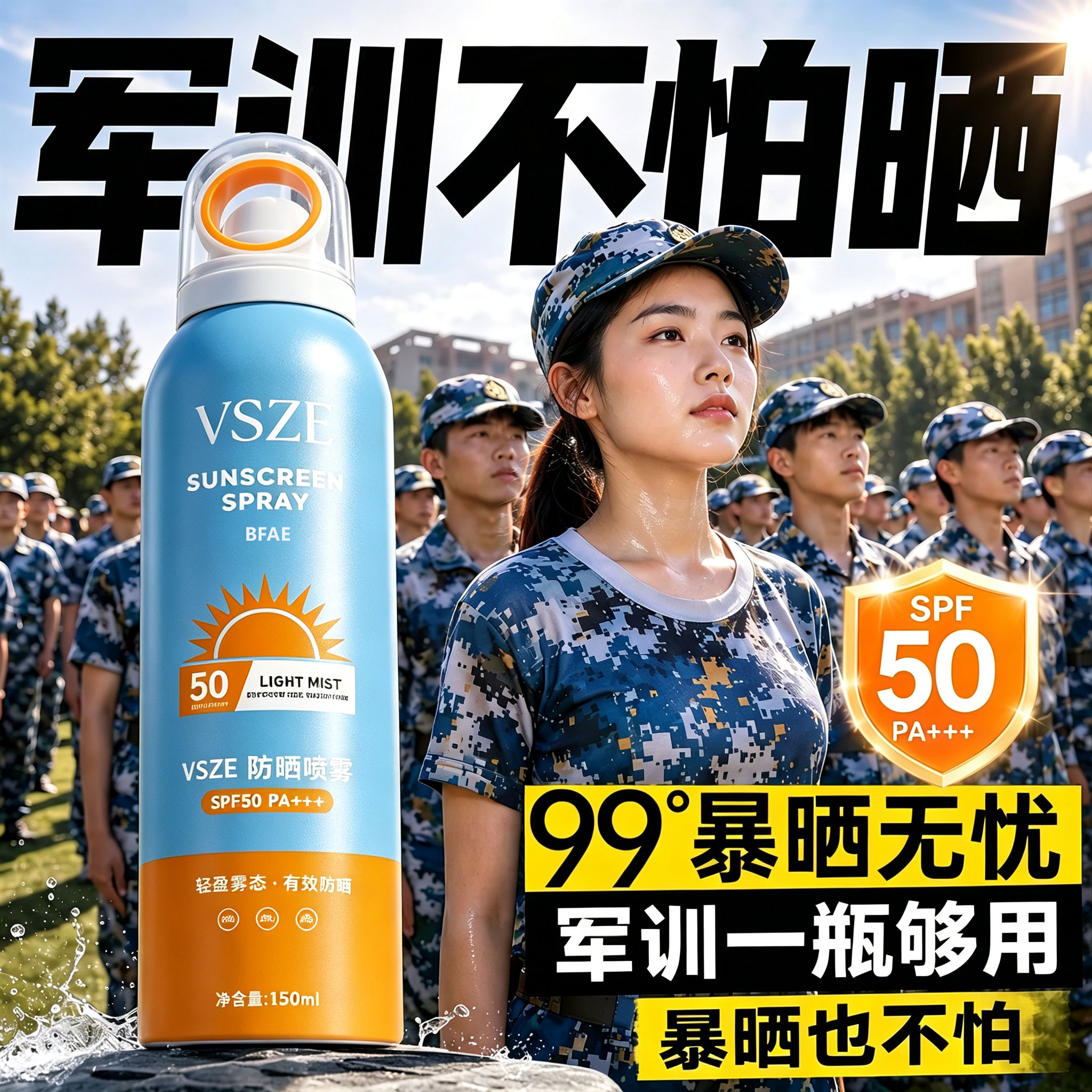 【央ma力荐】军训专用防晒喷雾