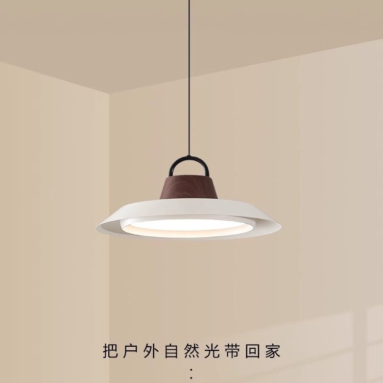 奶油风餐厅吊灯北欧极简创意餐厅灯设计师单头艺术灯网红吧台吊灯