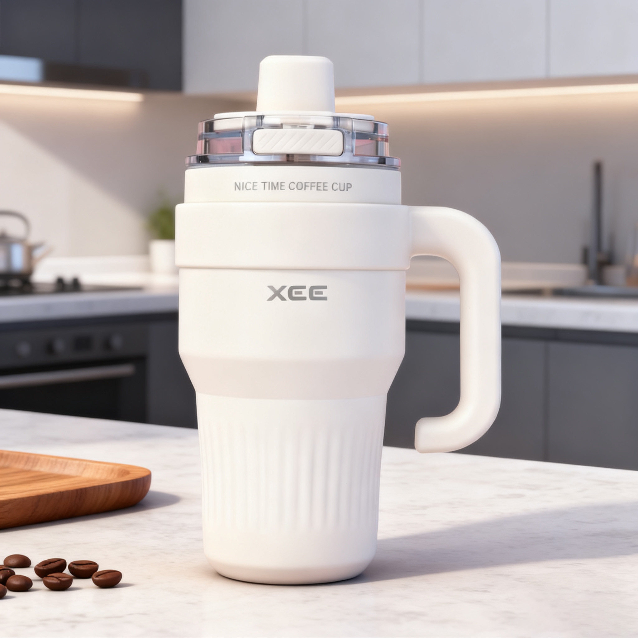 XEE大容量保温吸管杯车载泡茶