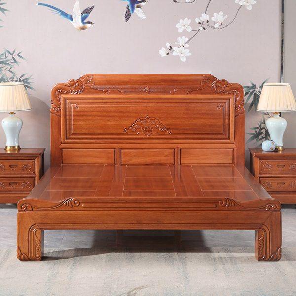 雕花红木婚床家具1.8米双人大床主卧花梨木实木床新中式明清古典,住宅家具,实木床,淘宝优惠券,粉丝福利购,淘宝优惠卷