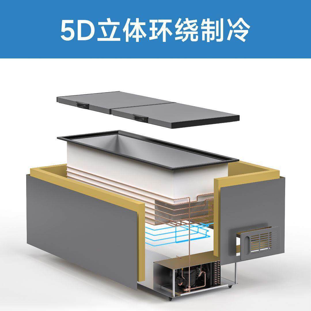 柜冰柜冰箱用冷藏柜鲜冷冷冻柜商大容量卧式保260冷冻单温包邮包