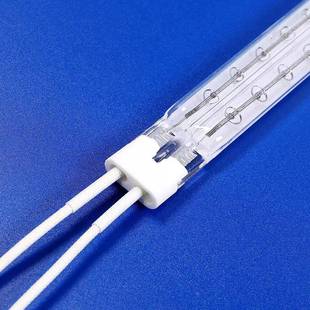 半白双管钨短波红线外发热管卤素石英电加热丝USI镀管双胞胎烘干